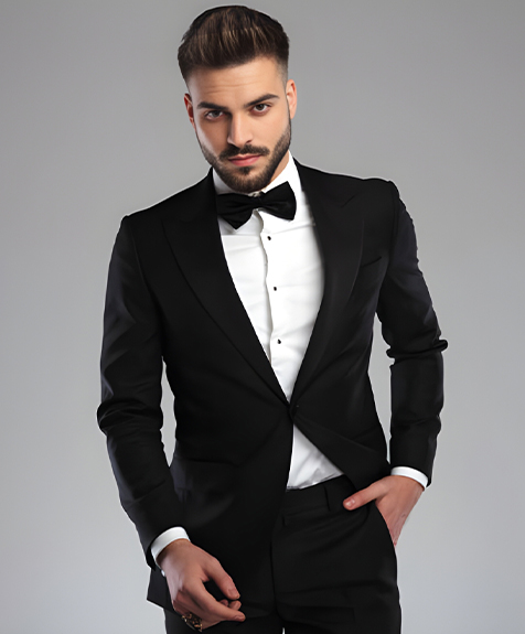 Black Slim Fit Tuxedo Image